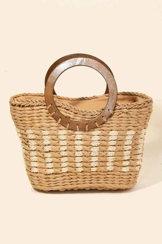 Fame Braided Round Handle Tote Bag