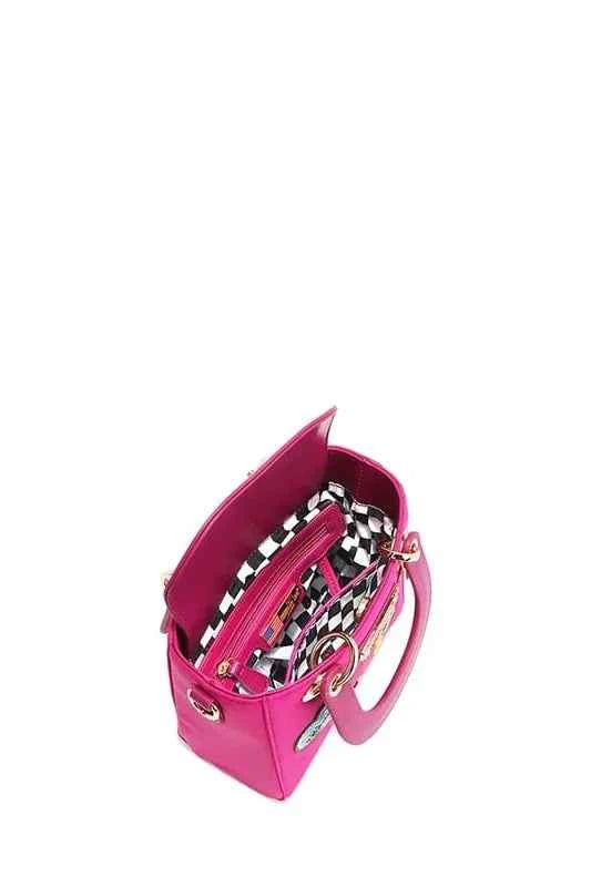 Nicole Lee USA Color Patch Handbag with Top Handle