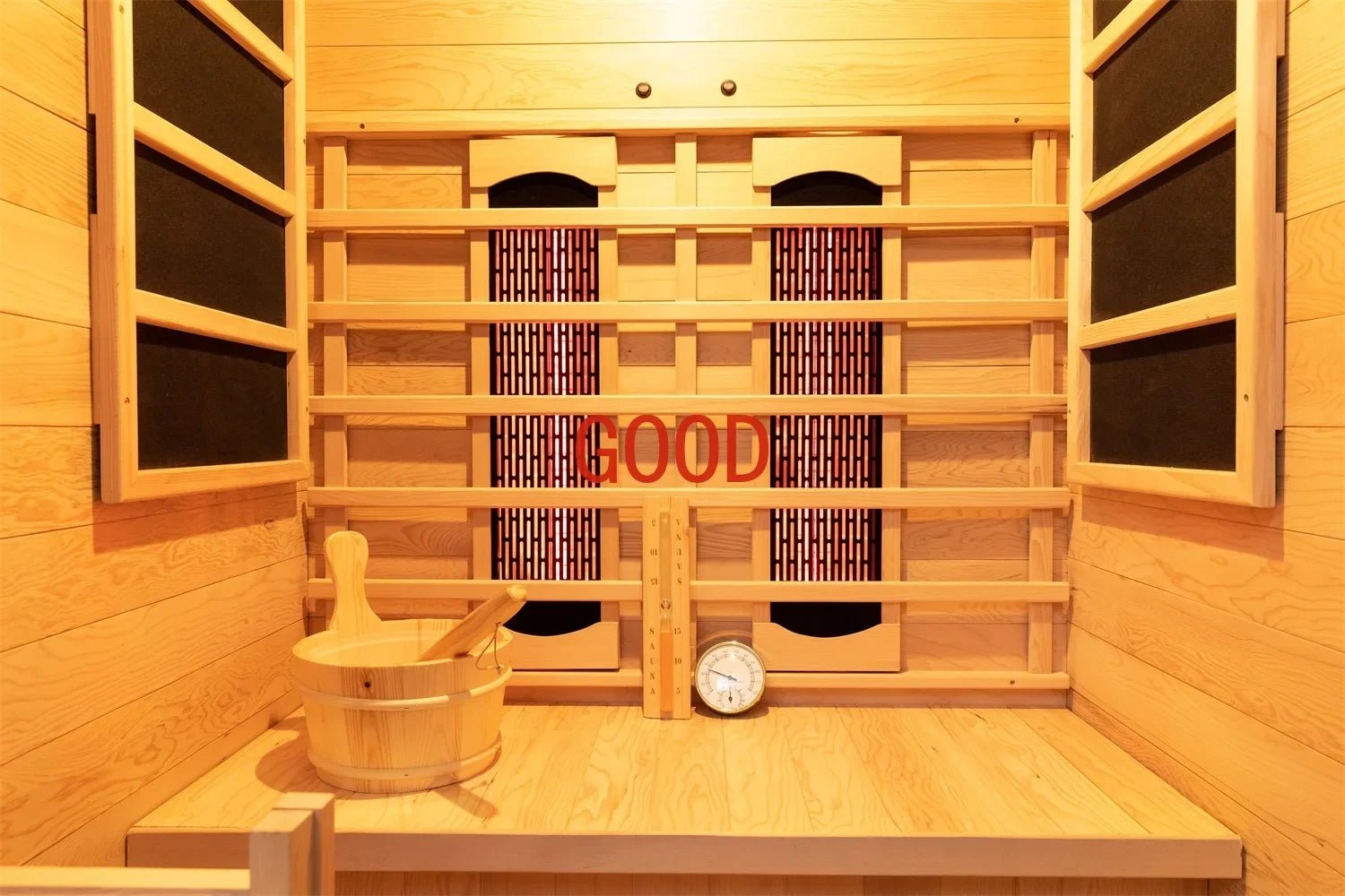 Canadian Hemlock & Red Cedar 2-Person Infrared Sauna - Top-Rated & User-Friendly