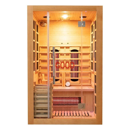 Canadian Hemlock & Red Cedar 2-Person Infrared Sauna - Top-Rated & User-Friendly