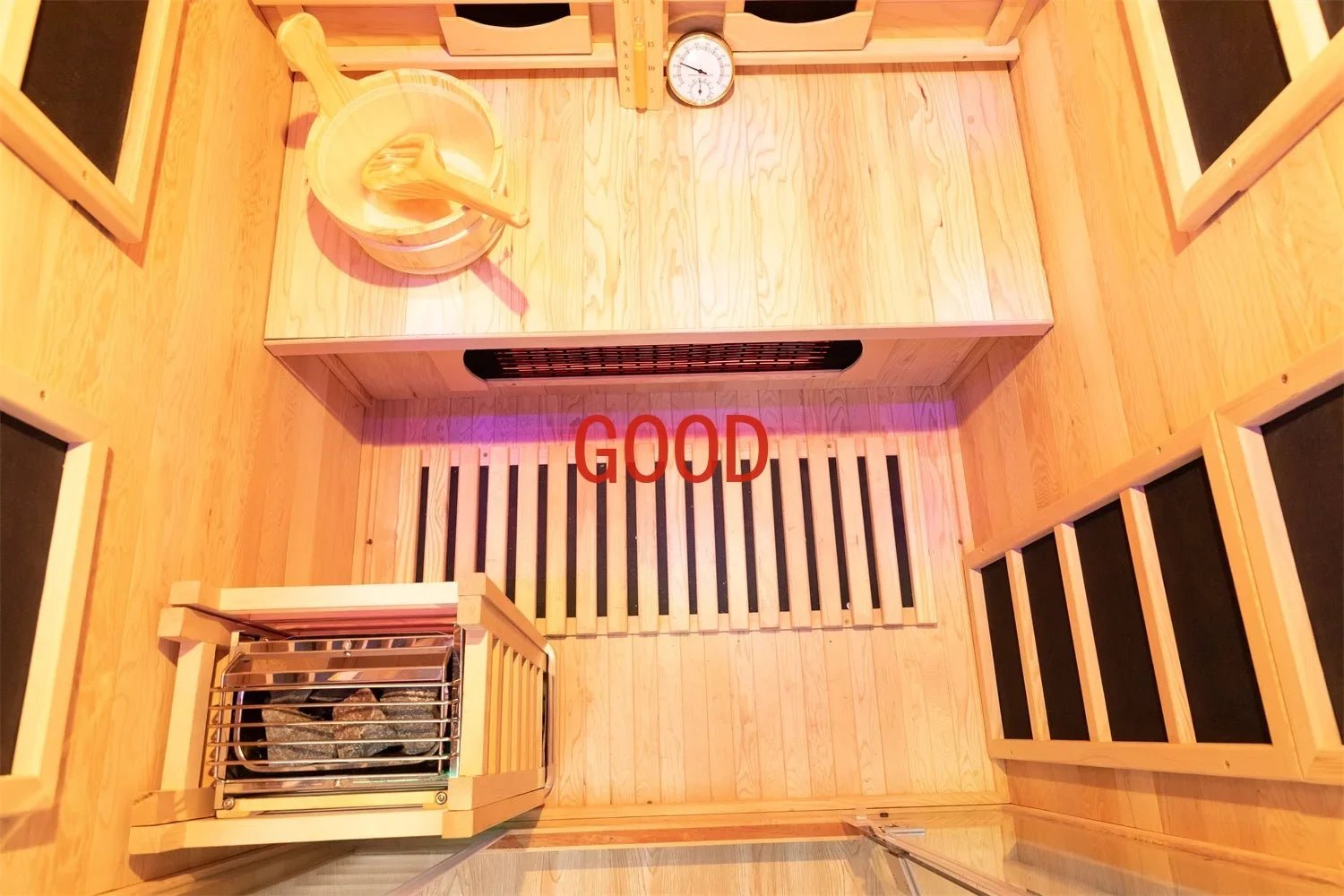 Canadian Hemlock & Red Cedar 2-Person Infrared Sauna - Top-Rated & User-Friendly