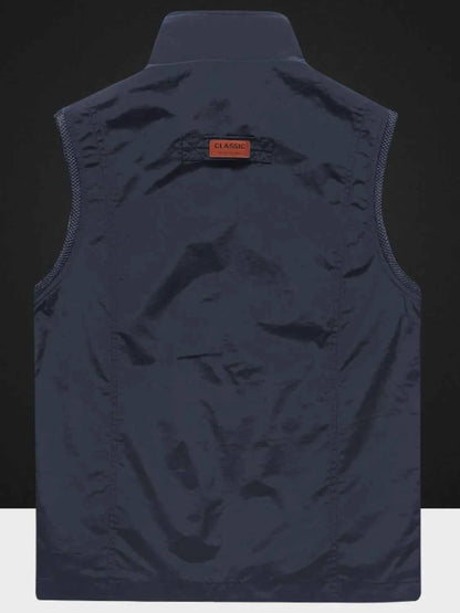 Men's Plus Size Zip Up Vest with Pockets