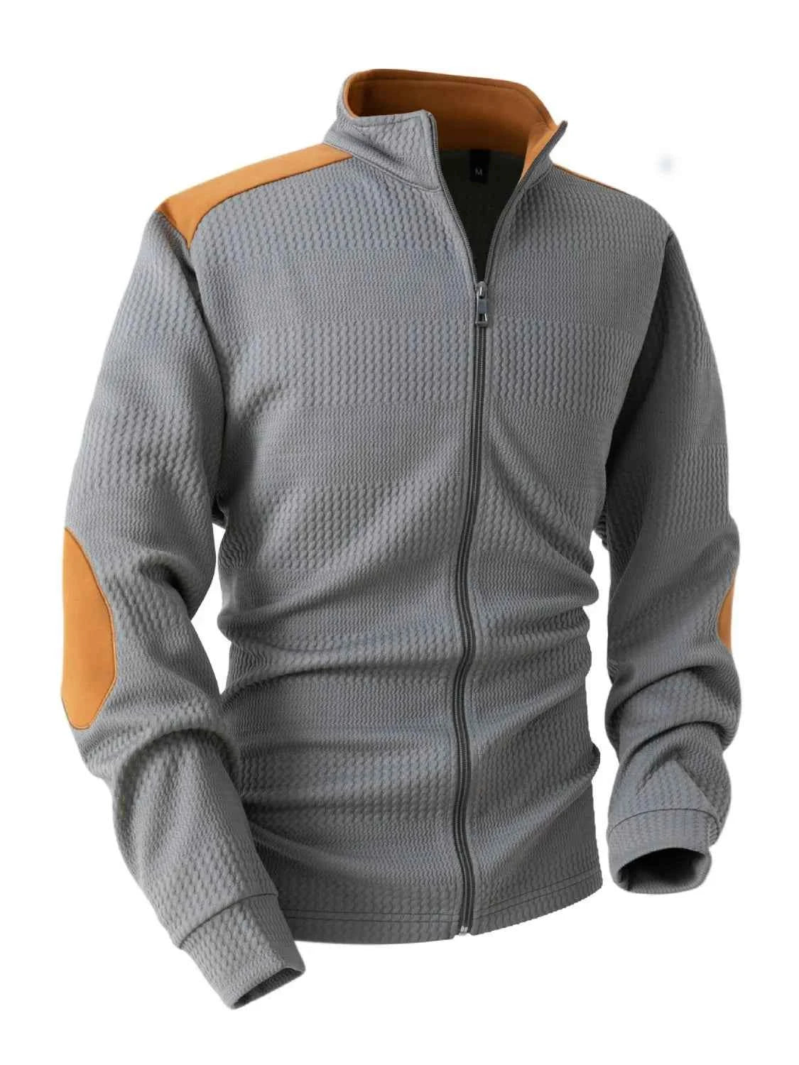 Men's Full Size Zip Up Long Sleeve Top Plus Size