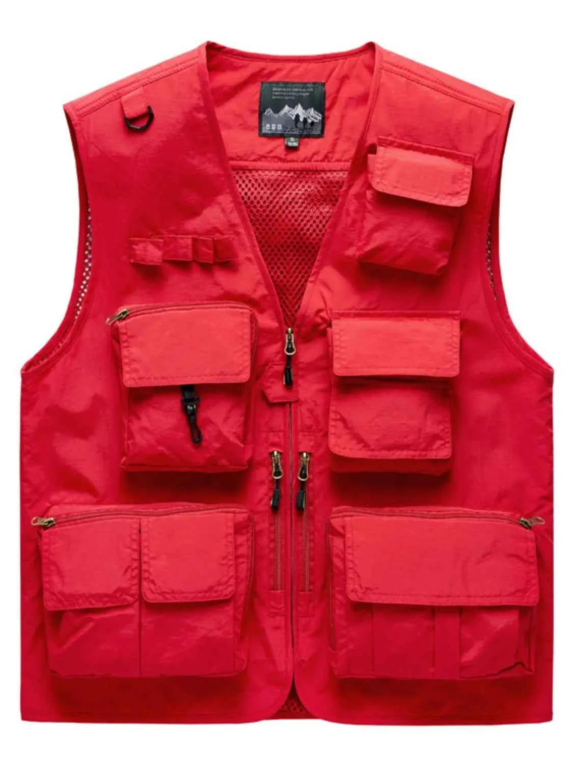 Men's Full Size Mesh Zip Up Vest Plus Size