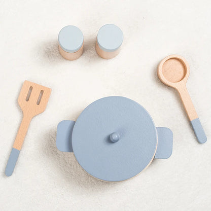 Role-Play Chef Set for Kids – Wooden Cookware