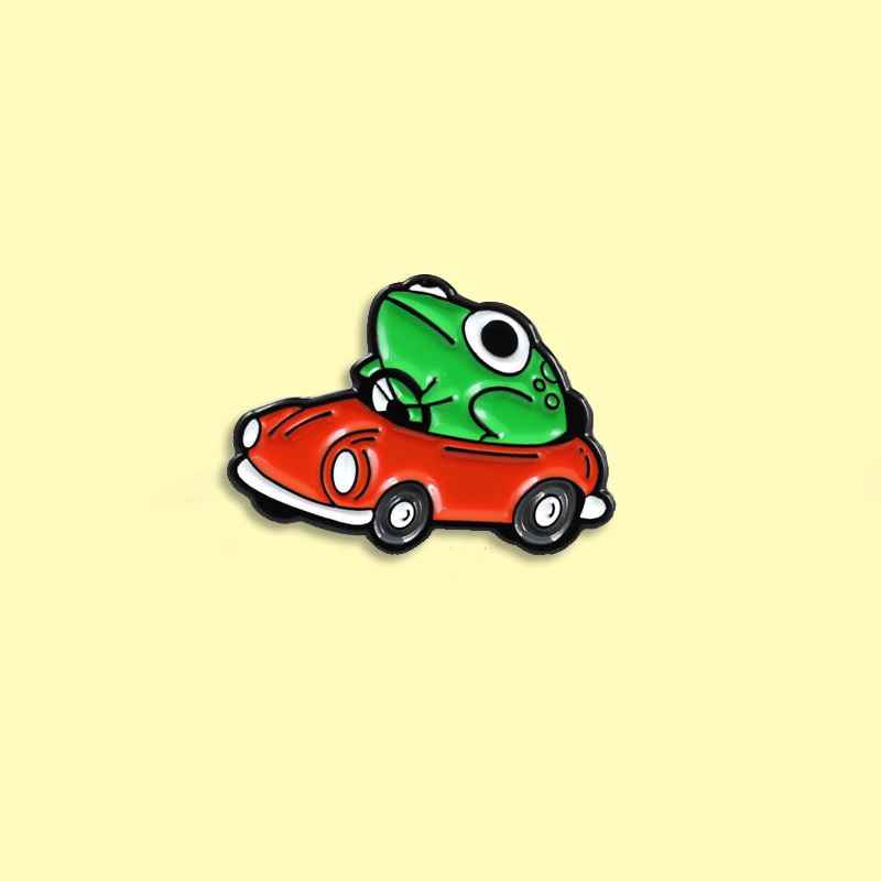 Cute Car Brooch Accessory - Fun Frog Design default title