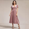 Signature Eyelet Surplice Cap Sleeve Dress