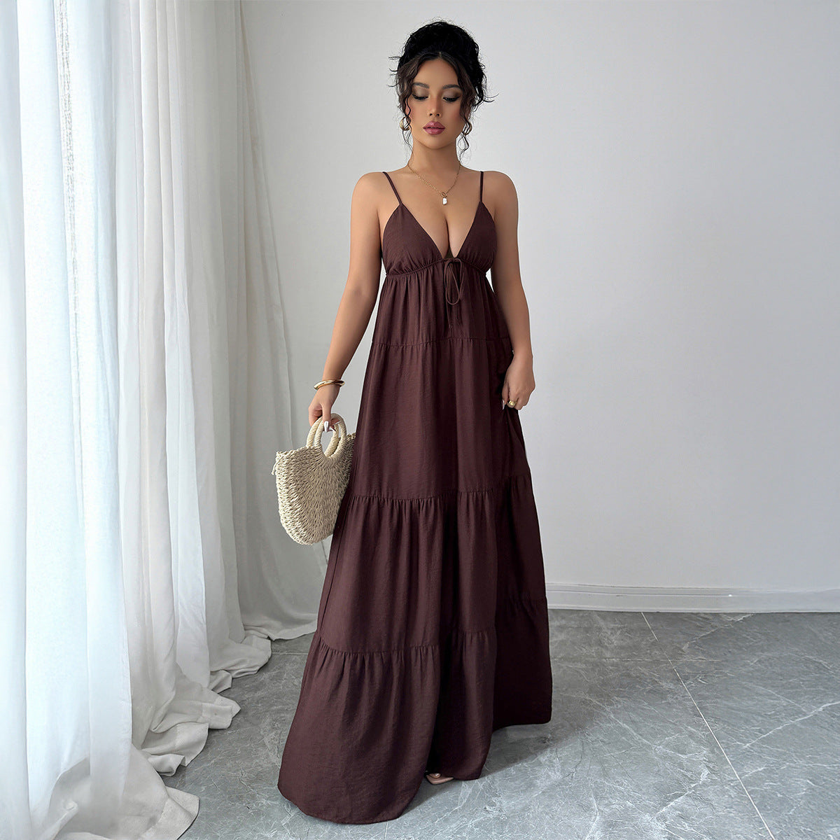 Signature Elegant Spaghetti Strap Evening Dress - Glamorous Formal Wear