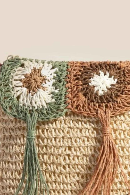 Fame Intricate Tassel Braided Crossbody Bag