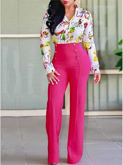 Elegant Essentials High Waist Wide Leg Pants - Top-Rated Office Fashion