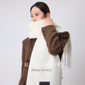 Signature Knitting Scarf Solid Color Thickened Warm Women Scarf Cold Weather Thermal Neck Wrap Casual Outfit Scarf
