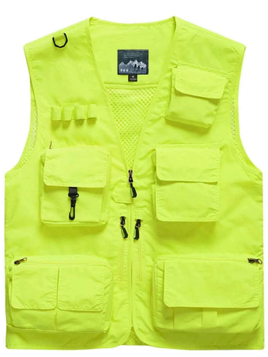 Men's Full Size Mesh Zip Up Vest Plus Size