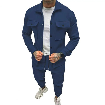 Fashion Men's Activewear Set - Stylish & Comfortable Navy Blue