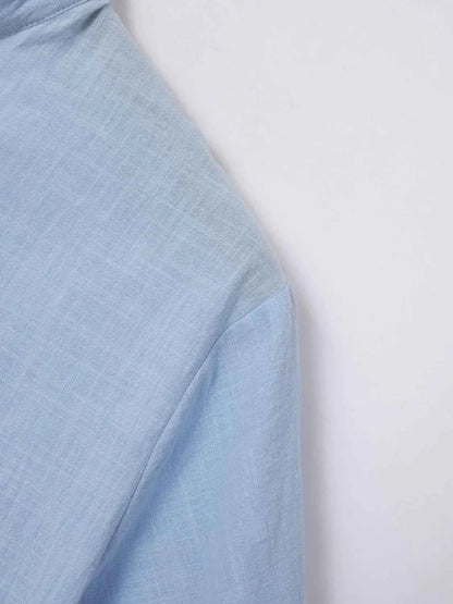 Men's Full Size Button Detail Short Sleeve Polo Plus Size