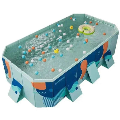 Foldable Pool, Non-Inflatable Kids' and Adults' Outdoor Swimming Pool, Hard Plastic Shell Portable Pool, Kid PoolFoldable Pool,