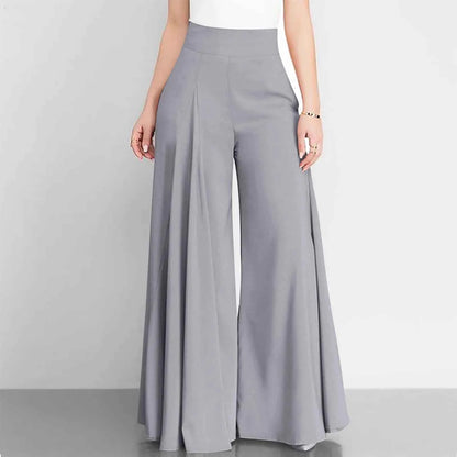 High Waist Wide Leg Pants for Effortless Style GRAY