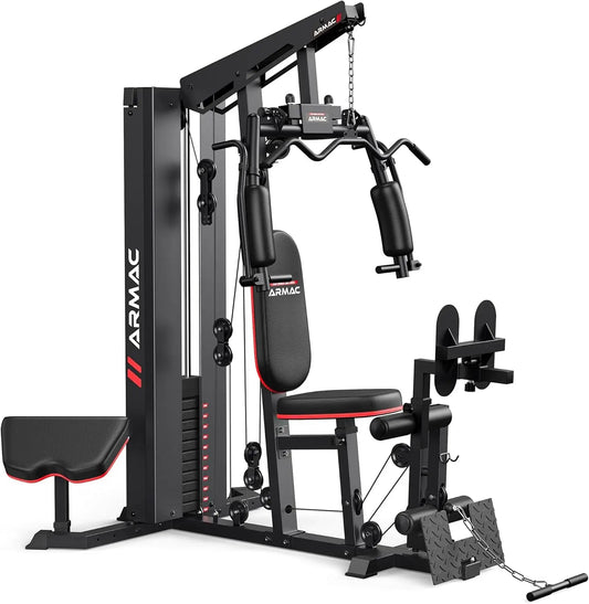 Home Gym Equipment for Leg Press, 150LBS Weight Stack Machine, Workout Station with Pulley System United States