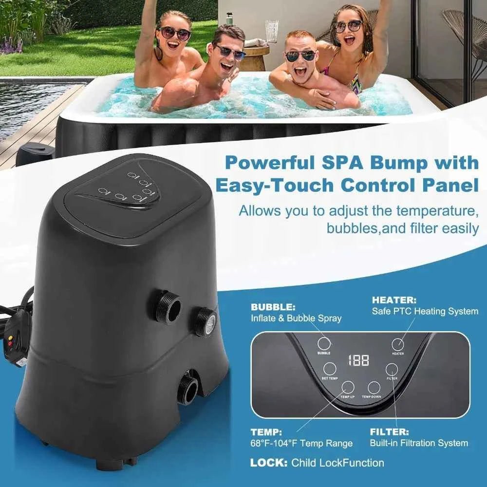 Inflatable Hot Tub - Ultimate Relaxation - Portable Blow Up Spa