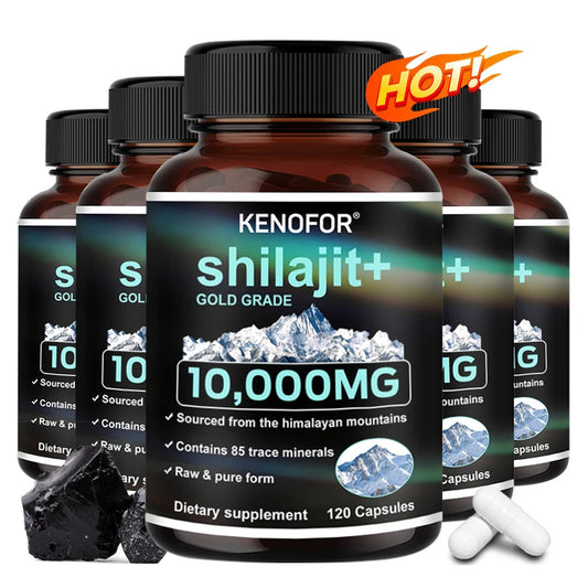 Kenofor Pure Shilajit Capsules - 10,000mg, 120 Count