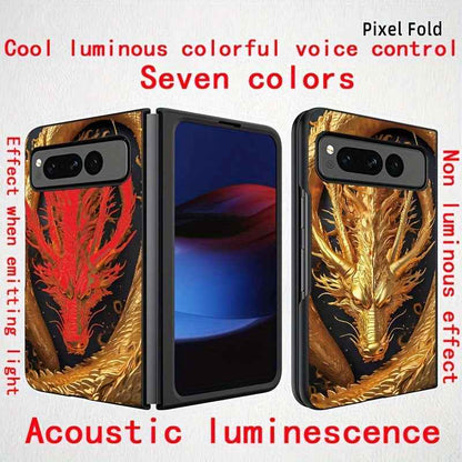 LED Dragon Phone Case with Smart Lighting Golden Pixel Fold