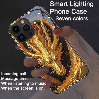 LED Dragon Phone Case with Smart Lighting Golden