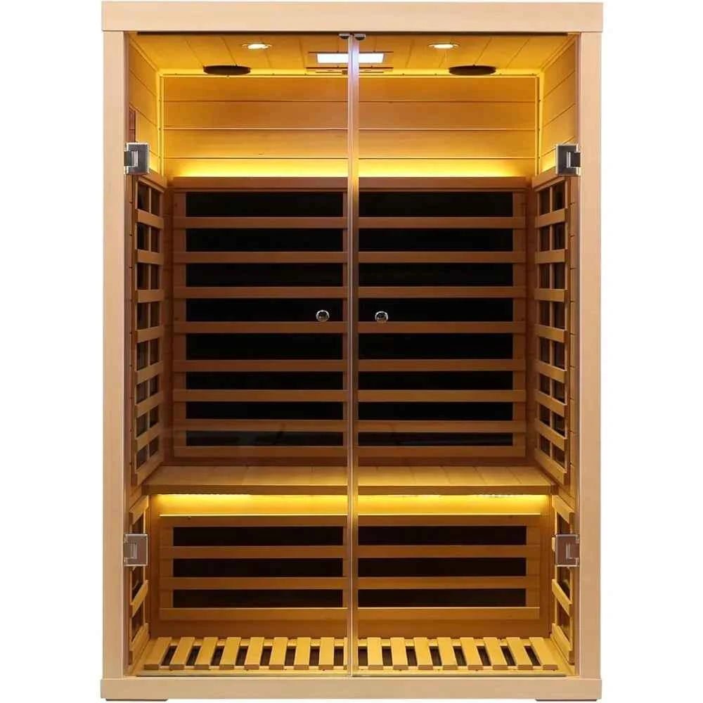 UltraLux Luxury 2 Person Low EMF Far Infrared Sauna - Enhance Your Wellness Experience