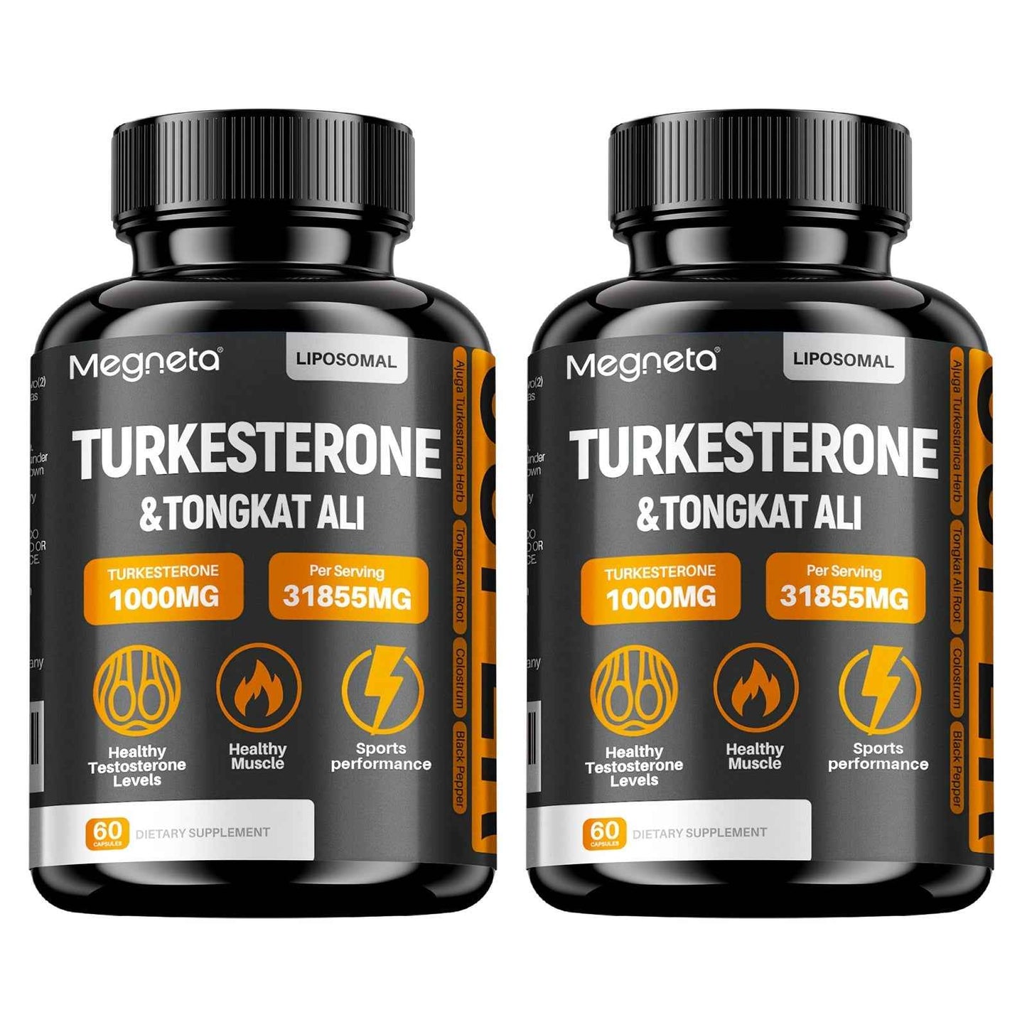My Store Turkesterone Tongkat Ali supplement bottles with 1000mg per serving for healthy muscle and sports performance