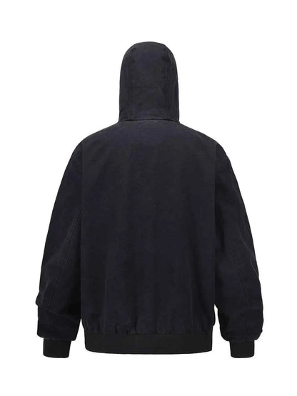 Men's Washed Hooded Jacket for Timeless Style