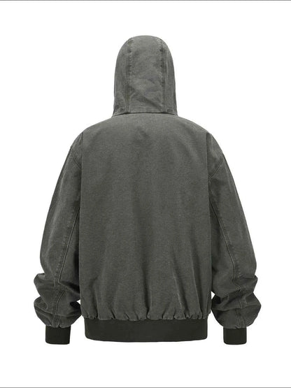 Men's Washed Hooded Jacket for Timeless Style