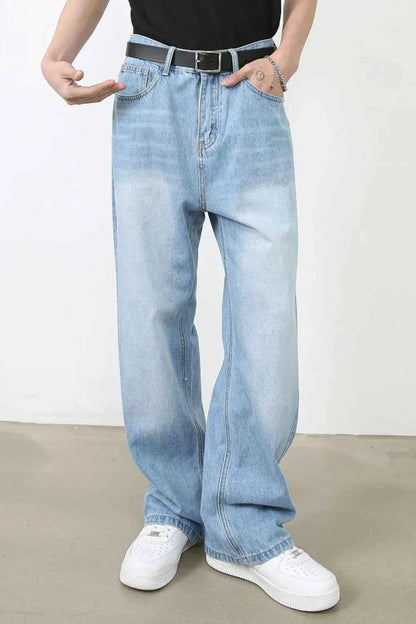 Men's Wide Jeans with Pockets - Timeless Style