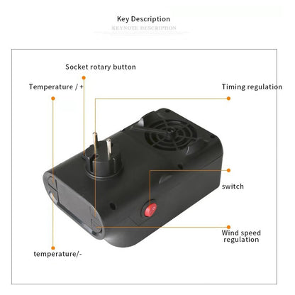 Mini Electric Wall Heater with Remote Control