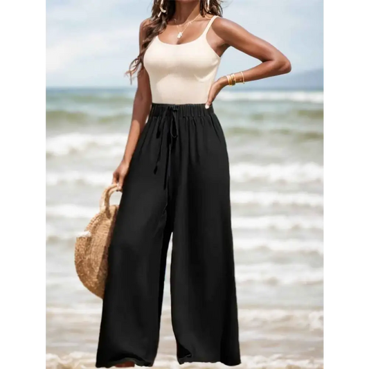 Modern High-Waist Wide-Leg Pants - Apparel