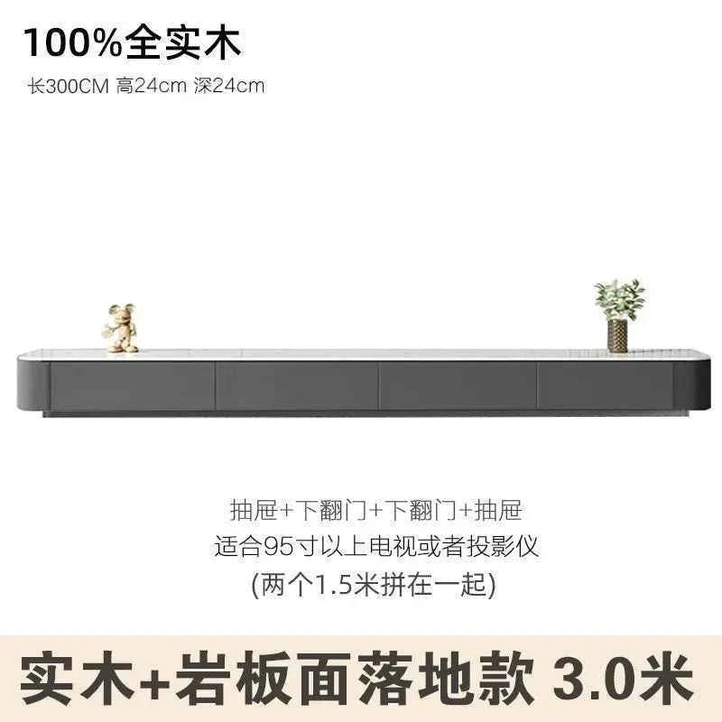Modern Luxury Coffee Table Cabinet Combo - Space-Saving Living Room Furniture Gray 3.0 meters soli
