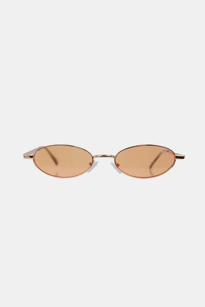 Nicole Lee USA Metal Frame Finley Oval Sunglasses yellow One Size