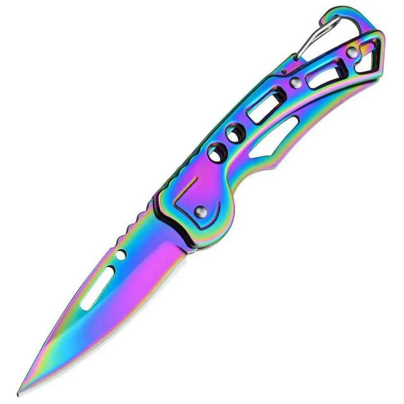 Colorful folding knife with non-slip handle peeling knife designed for safe and easy use