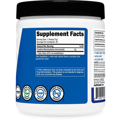 Nutricost Blue Raspberry Creatine Powder - 45 Servings