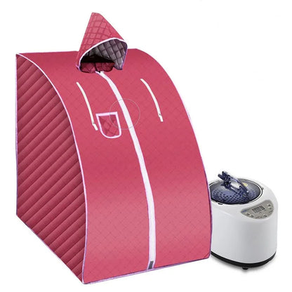 Portable Home Steam Sauna for Relaxation and Detox Red