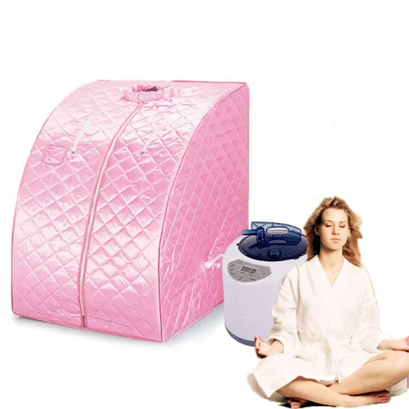 Portable Home Steam Sauna for Relaxation and Detox Pink