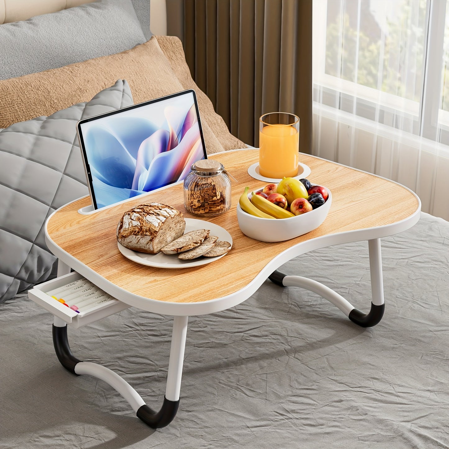 'Portable Laptop Desk' for Bed Basic walnut