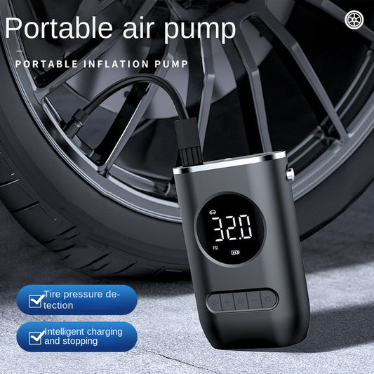 Portable tire inflator pump with digital display for easy tire pressure monitoring and inflation