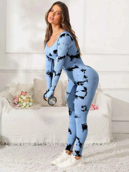 Premium Fitness Jumpsuit for Active Lifestyle Light Blue