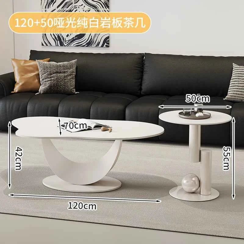 Premium Unique Coffee Table Luxury Glamour Unique Design Coffee Table Modern Effect Table Basse De Salon Living Room Furniture 120cm and 50cm 1