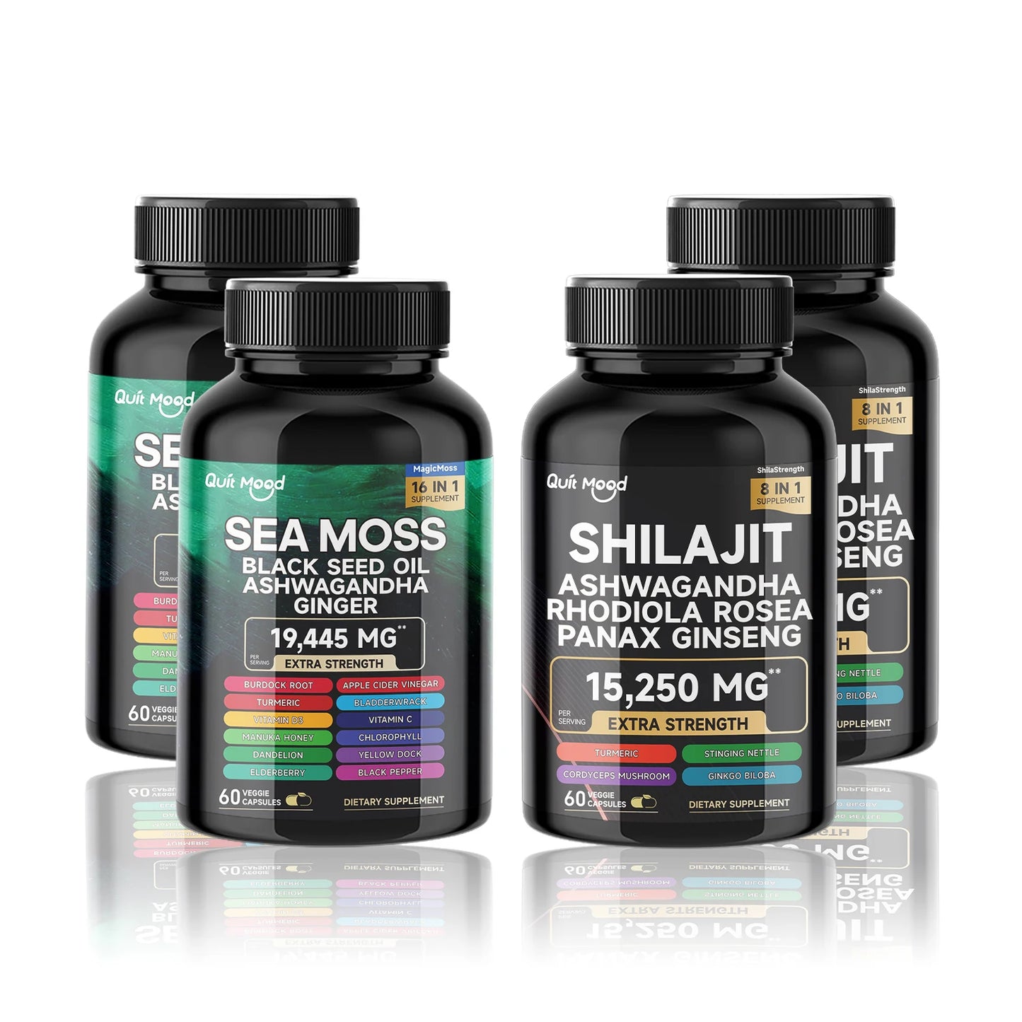 Sea Moss Shilajit bundle benefits featuring dietary supplements for enhanced wellness