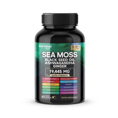 Sea Moss Shilajit Bundle Benefits Supplement - Premium 120 Capsules Sea moss 60 Capsules United States
