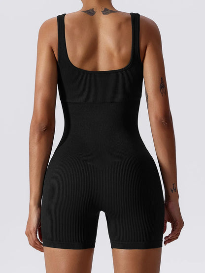 Ribbed Sleeveless Romper for Stylish Comfort