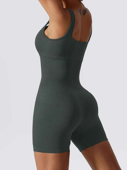 Ribbed Sleeveless Romper for Stylish Comfort