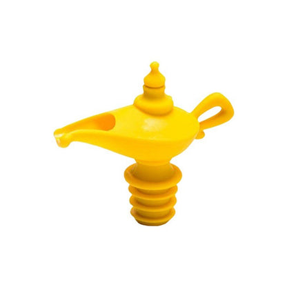 Silicone Aladdin Lamp Wine Pourer - Easy Pour Design yellow