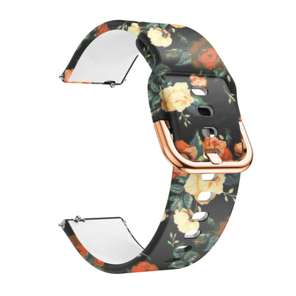 Silicone Watchbands for Samsung Galaxy - Stylish Designs Red Rose