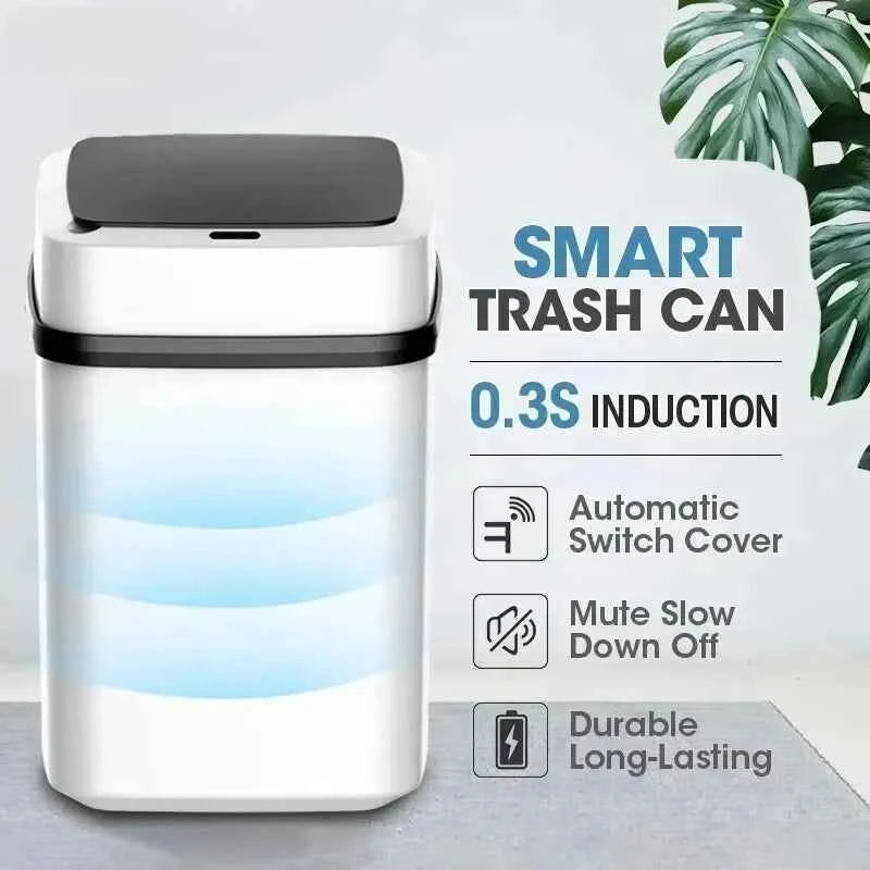 Smart kitchen trash can with automatic switch cover and durable long-lasting design