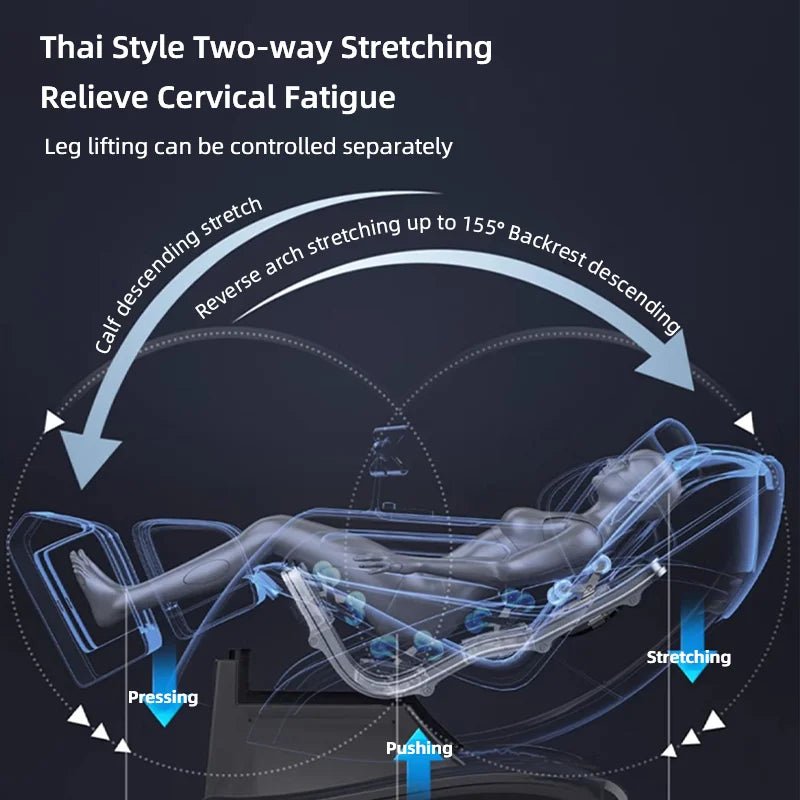 SMing-556 Upgrade Electric 4D Manipulator Massage Chair Zero Gravity That Stretching Full Body Airbags Massage Sofa with Heating